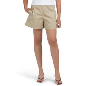 THEORY Trench Cotton Blend Shorts
